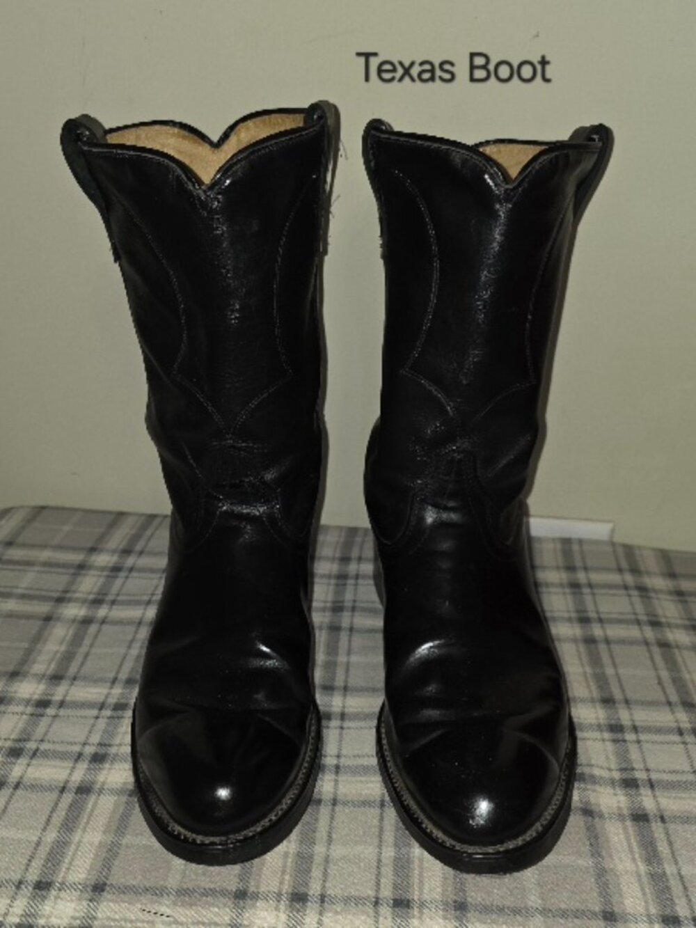 "Vintage" TEXAS BRAND BOOT COMPANY "Black Leather Roper"
